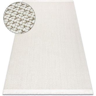 RugsX Rugsx - Alfombra Nano Fh92a Llanura Color, Bucle, Tejido Plano Blanco White 120x170 Cm