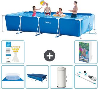 Intex Piscina Con Estructura Rectangular - 450x220x84 Cm - 7-piezas S114