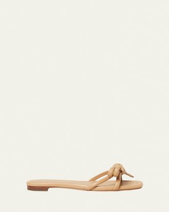 Loeffler Randall Hadley Leather Bow Sandals