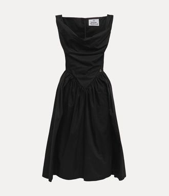 Vivienne Westwood Sunday Dress Compact Poplin Black 44 Women