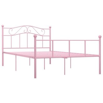 Berkfield Home Bed Frame Pink Metal 140x200 cm