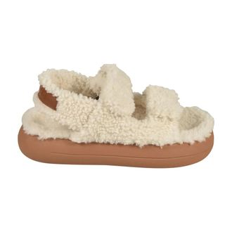 Moon Boot Moon Boot, Flat Sandals, female, White, Size: 11 US Shearling Sandals