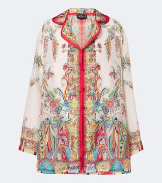 Etro Paisley oversized silk shirt