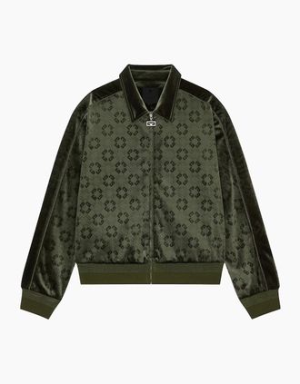 Givenchy Mens Monogram Velvet Jacket Green - Size: 40/Regular