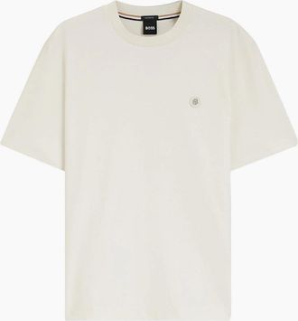 HUGO BOSS Mens BOSS Black C Taut 01 T-Shirt 118 Open White - Size: 42