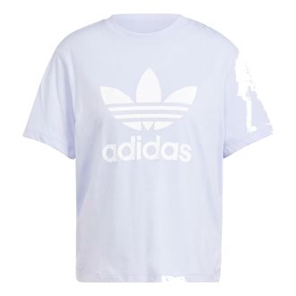 adidas (WMNS) adidas Adicolor Trefoil Boxy T-Shirt Asia Sizing Purple IN8439