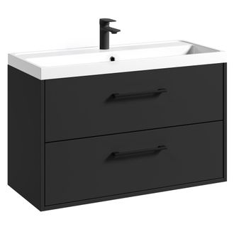 Badplaats Badplaats Mueble De Ba&ntilde;o Florence 01 80 X 40 Cm - Negro Mate - M
