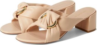 Stuart Weitzman Womens Stuart Weitzman Cece Block Slide B Barely Beige Leather Sandal VER739