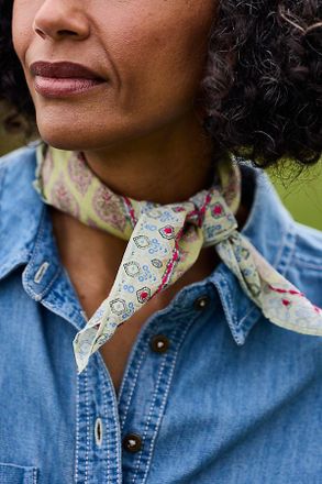 Terrain Embroidered Print Bandana
