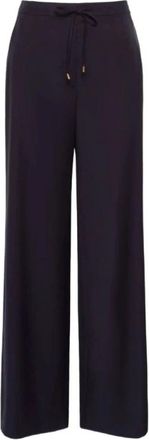 Max Mara Wijde broek - Dames - Wijde Broeken - Blauw - S - Broeken