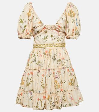 Agua Bendita Manzanilla Para&iacute;so embroidered minidress