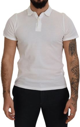 Fradi Mens Short Sleeve Polo Shirt - White Cotton - Size EU 46 (Mens)