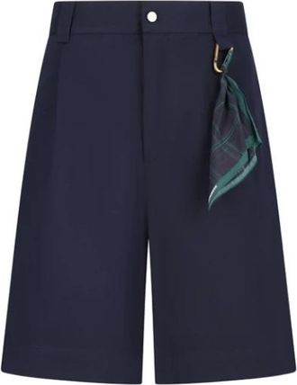 Darkpark Denis Wide-leg Shorts - Heren - Korte Broeken - Blauw - M - Katoen - Korte Broeken