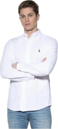 Ralph Lauren Klassiek overhemd met knopen - Heren - Casual Overhemden - Wit - XS - Katoen - Overhemden