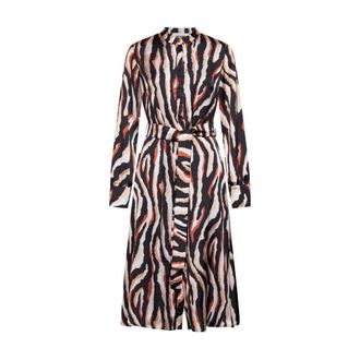 Silvian Heach Jurk met print en gekruiste halslijn - Dames - Maxi kleedjes - Veelkleurig - 2XS - Polyester - Kleedjes