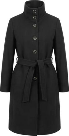 Pinko Citiso Jas - Dames - Jas met riem - Zwart - S - Wol - Jassen