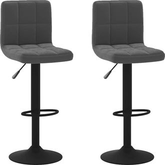 vidaXL Vidaxl - Taburetes De Cocina 2 Unidades Terciopelo Negro