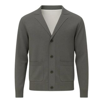 Paolo Pecora Cardigans, male, Gray, L, Knit Jacket