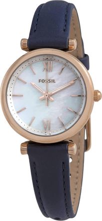 Fossil Carlie Mini Quartz Mother of Pearl Dial Ladies Watch ES4502