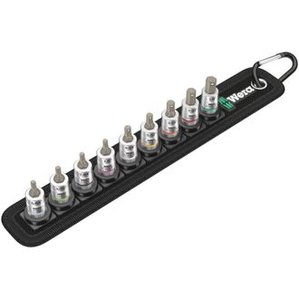 Wera Set De 9 Llaves De Vaso De Punta Zyklop 1/4 Con Funci&oacute;n De Retenci&oacute;n Wera Belt A Imperial 1