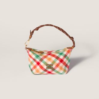 Miu Miu Plaid wool pouch