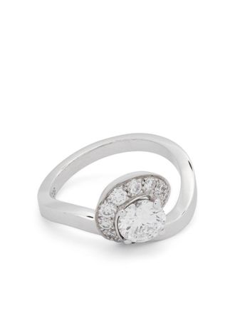 Loyal.e Paris 18kt witgouden Amour &Eacute;ternel ring met diamant - Zilver