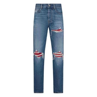 Amiri Distressed Ripped-knees Denim Jeans
