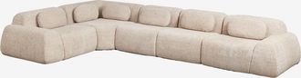 Sklum Sof&aacute; Modular Rinconera De 5 Piezas En Chenilla Envasado Al Vac&iacute;o Merida Sklum