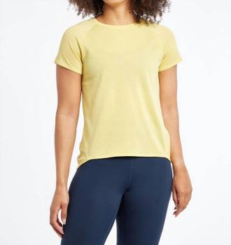 Oiselle Flyout Short Sleeve T-Shirt In Saffron