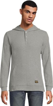 Rvca Dayshift Thermal Hooded Henley Mens T Shirt Grey Heather : MD, Cotton/Polyester