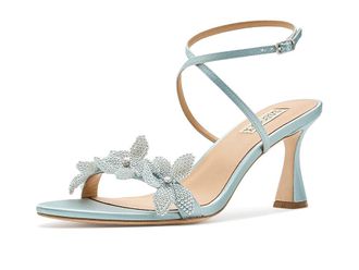Badgley Mischka Whitney Womens Sandals Mist Blue Satin : 7.5 M, Textile