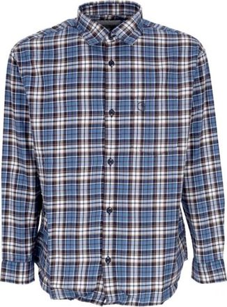 Carhartt Work in Progress Yuma L/S Shirt - Heren - Casual Overhemden - Blauw - XL - Katoen - Overhemden