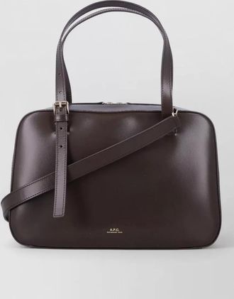 A.P.C. virginie box leather shoulder bag