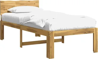 vidaXL Estructura De Cama Individual Con Cabecera Rostock Blanco Vidaxl