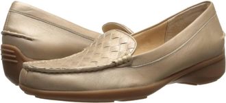 Trotters Womens Zane Woven Slip-On Loafer In Gold