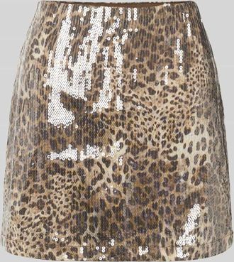 Noisy May Minirock mit Pailletten Modell JESSY in Hellbraun Melange, Größe XL