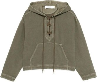 Golden Goose Hoodie met veters - Groen