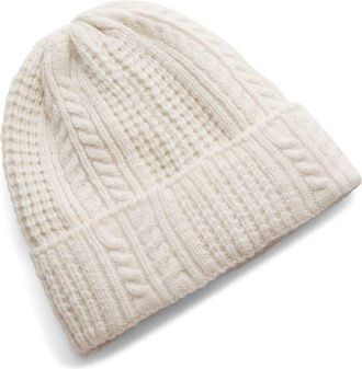 Under Armour Halftime Cable Knit Beanie in Stone /Stone /Khaki Base at Nordstrom