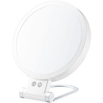 OEM Espejo Cosm&eacute;tico De Aumento Iluminado De Doble Cara 30x/1x, Led Recargable, Port&aacute;til Con Soporte Giratorio