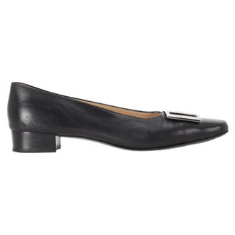 Ferragamo Pre-owned Womens Buckle Detail Pumps in Black Leather - Size UK 7