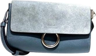 Chlo&eacute; Pre-owned Crossbody Tas - Dames - Pre-owned - Blauw - Maat: ONE Size Leer