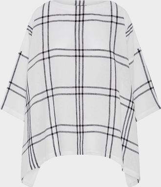 Eskandar DPS Scoop-Neck 3/4-Sleeve Top (Mid Plus Length)