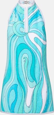 Pucci Iride halterneck cotton terry minidress