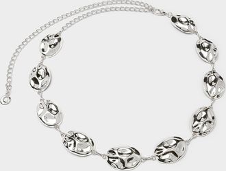 Simons Womens Hammered-oval belt