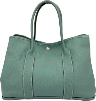 Hermès Blue Negonda Leather Handbag Tote Bag (Pre-Owned)