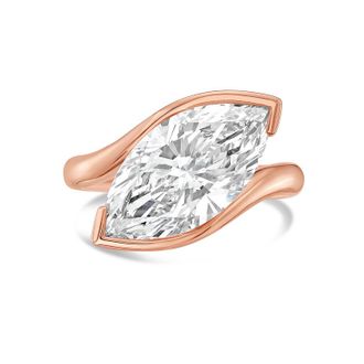 Diana M. Jewels 18KT ROSE GOLD LAB GROWN MARQUISE DIAMOND FASHION RING WEIGHING 6.00 CTS TW
