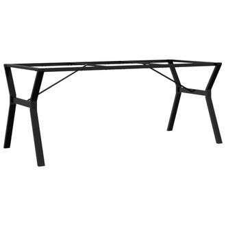 Berkfield Home Dining Table Legs Y-Frame 180x80x73 cm Cast Iron in Black | Size: 180 x 80 x 73 cm
