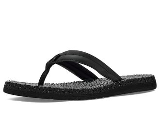 Sanuk Bubblecush Womens Sandals Black Ttf : 10 B - Medium, Leather/Rubber