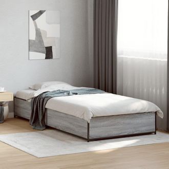 Berkfield Home Bed Frame without Mattress Grey Sonoma 90x190 cm Single