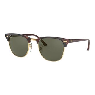 Ray-Ban Clubmaster Low Bridge Fit - Heren - Zonnebrillen - Bruin - 55 MM - Accessoires